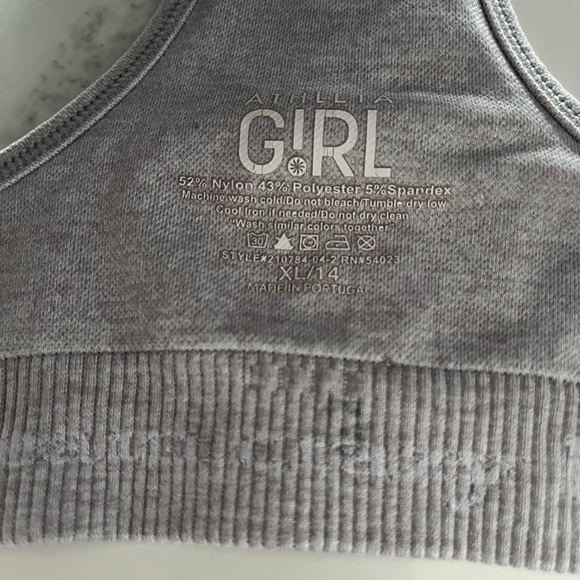 Four girls size xl (approx size 12-14) bras.  Art class, athleta & hanes. - Picture 3 of 7